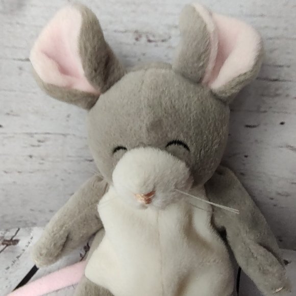 Mary Meyer Vintage Mouse Snuffy Plush Gray Beanie 1998 Yankee Candle Mascot 9" - Picture 2 of 6